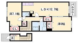 クラッセ弐番館 2階/-