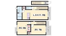 エステ・スール 2LDKの間取図画像