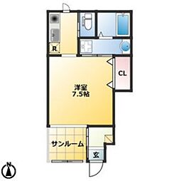 Creatio 1Kの間取図画像