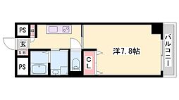 インタービレッジ土山 1Kの間取図画像