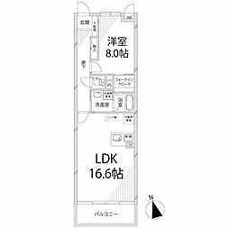 キャッスルコート龍野町 1LDKの間取図画像