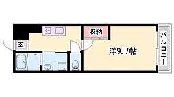 カメリアレジデンスヨコハマ 1Kの間取図画像