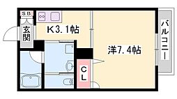 シャーメゾンLogi 1Kの間取図画像
