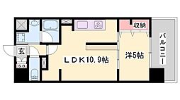 クロスフロント十二所線 1LDKの間取図画像