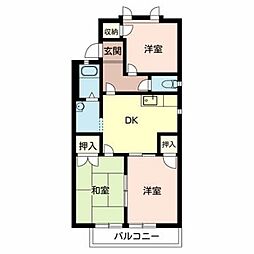 ガーデンハイツ緑ケ丘2D 3DKの間取図画像