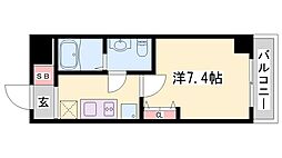 キャピタルアイ姫路 1Kの間取図画像