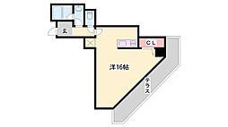 ラフェスタ今宿 ワンルームの間取図画像