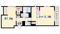 ルソレイユ 1LDKの間取図画像