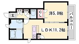 フェリーシード桜丘A 1LDKの間取図画像