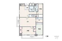 新栄シティハイツ 3LDKの間取図画像