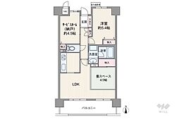 ライオンズマンション東別院第3 2LDKの間取図画像