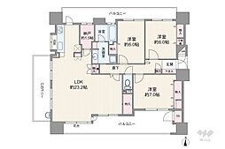 ユニーブル金山 3SLDKの間取図画像