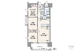 プレサンスロジェ葵 2SLDKの間取図画像