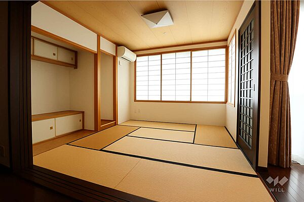 南側和室6.5帖［2025年12月8日撮影］※写真はCGで家具を消したものです。
