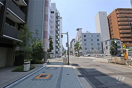 敷地北側の前面道路(東側から)