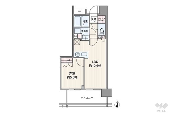 間取り オープンレジデンシア泉 6階/-