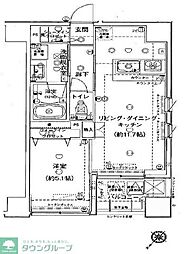 EXZA浅草イースト 7階1LDKの間取り