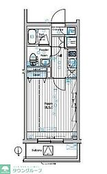 マキシヴ東向島フュージョナル 2階1Kの間取り