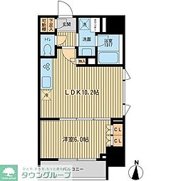 HF上野入谷レジデンス 8階1LDKの間取り