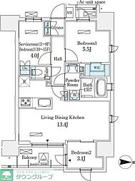 アヴァンカーサ町屋 11階3LDKの間取り