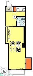 東武伊勢崎線 北千住駅 徒歩22分の賃貸マンション 12階1Kの間取り