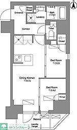 Ｂｒｉｌｌｉａ　ｉｓｔ　新御徒町 14階2DKの間取り