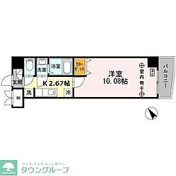 ブレジオ曳舟 A棟 3階1Kの間取り