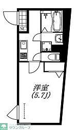 Ｒｅｓｉｄｅｎｃｅ　南千住 2階1Kの間取り