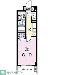 ＣＡＳＡ　Ｇ 2階1Kの間取り