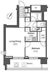 ＬａＳａｎｔｅ千駄木 9階1LDKの間取り