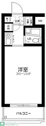 パークハイム駒形 3階1Kの間取り