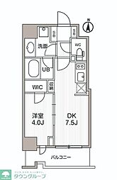 シーズンフラッツ両国サウス 4階1DKの間取り