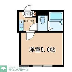 コルディアーレ立花 1階1Kの間取り