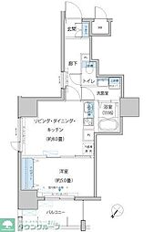 グランデュール富士 5階1LDKの間取り
