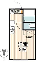 京成本線 堀切菖蒲園駅 徒歩10分の賃貸アパート 1階ワンルームの間取り