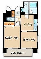 サンクエトワール 7階2Kの間取り