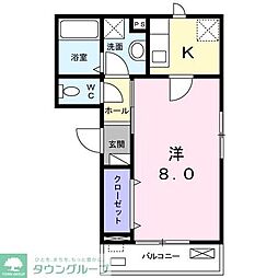 エストレリータ 3階1Kの間取り
