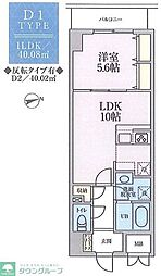 La・Glycine 2階1LDKの間取り