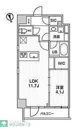 ALTERNA浅草 7階1LDKの間取り