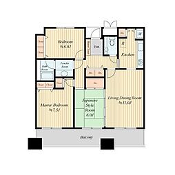 リバーサイド隅田セントラルタワー 3LDKの間取図画像