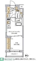 リビオメゾン湯島 1DKの間取図画像