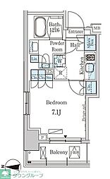ParkAxis錦糸町WEST 1Kの間取図画像