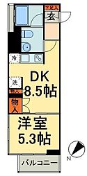 プロスペクトKALON三ノ輪 1DKの間取図画像