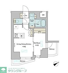江東区深川2丁目マンション 1LDKの間取図画像