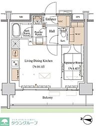 ブランシエスタ木場 1LDKの間取図画像