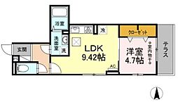 レーヴ・セジュール・アヤセ 1LDKの間取図画像