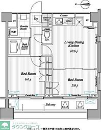 レジディア錦糸町2 2LDKの間取図画像