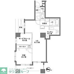 カスタリア本所吾妻橋 1SLDKの間取図画像