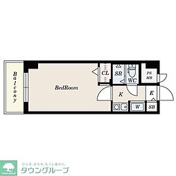 S-FORT錦糸町 1Kの間取図画像