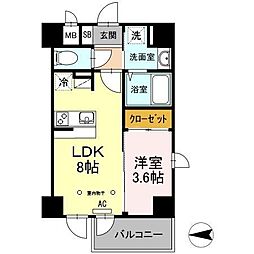 ラピス曳舟 1LDKの間取図画像